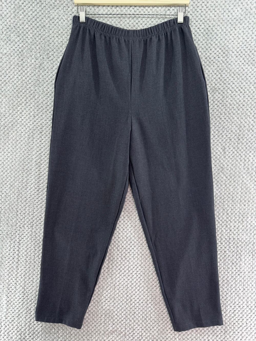 Planet by Lauren G Pull On Pants Womens 1 (4-8) Gray Textured Pockets High Rise